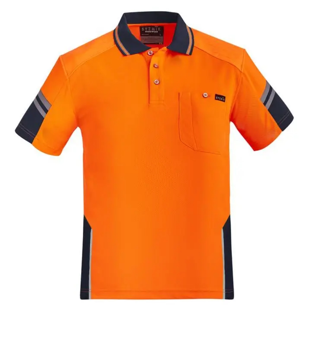 Picture of Syzmik, Mens Reinforced Hi Vis Squad S/S Polo